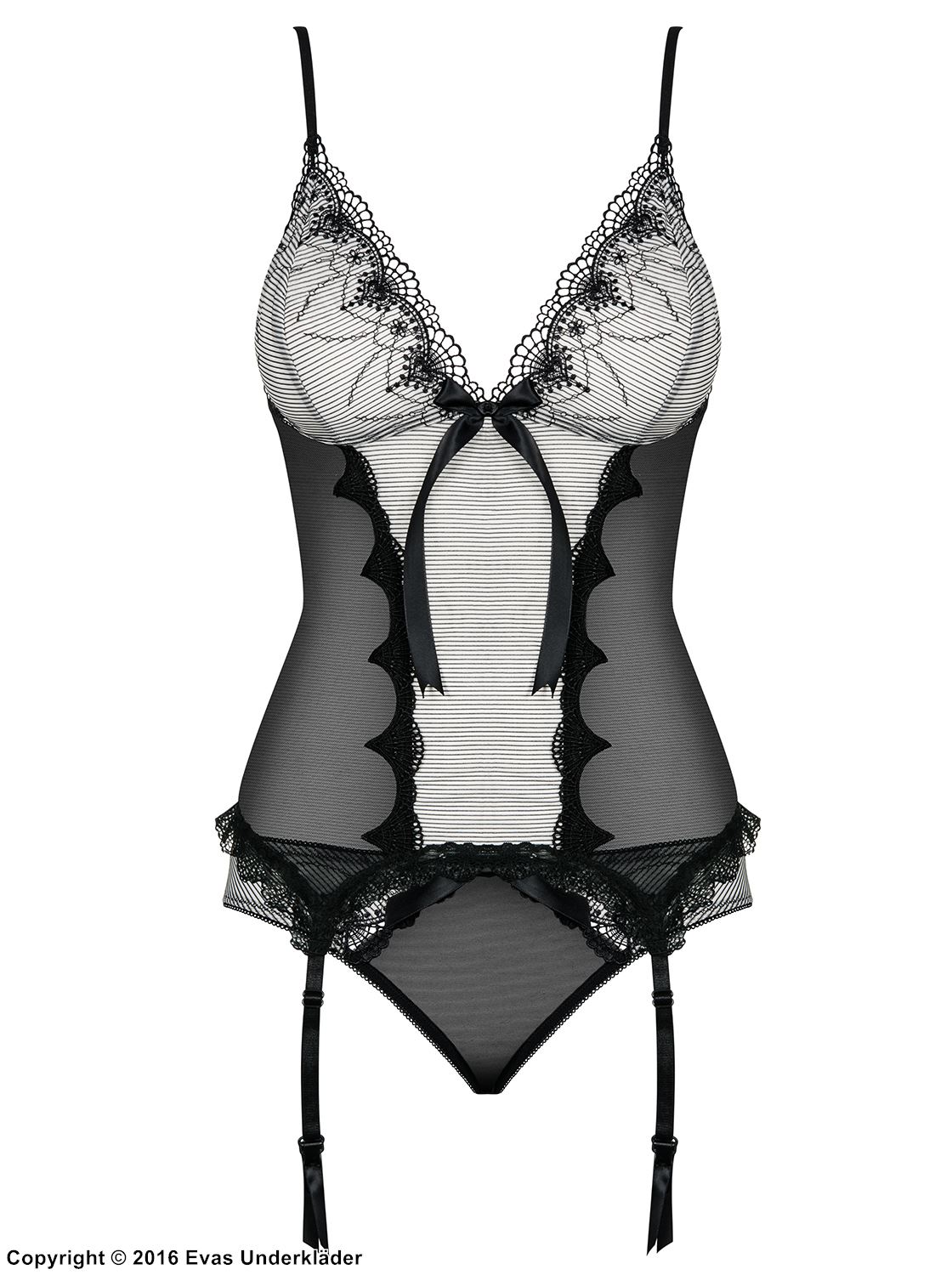 Exclusive soft bustier with richly embroidered cups